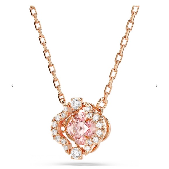 Swarovski Rose Gold and Pink Crystal Necklace - Picture 2 of 10